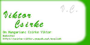 viktor csirke business card